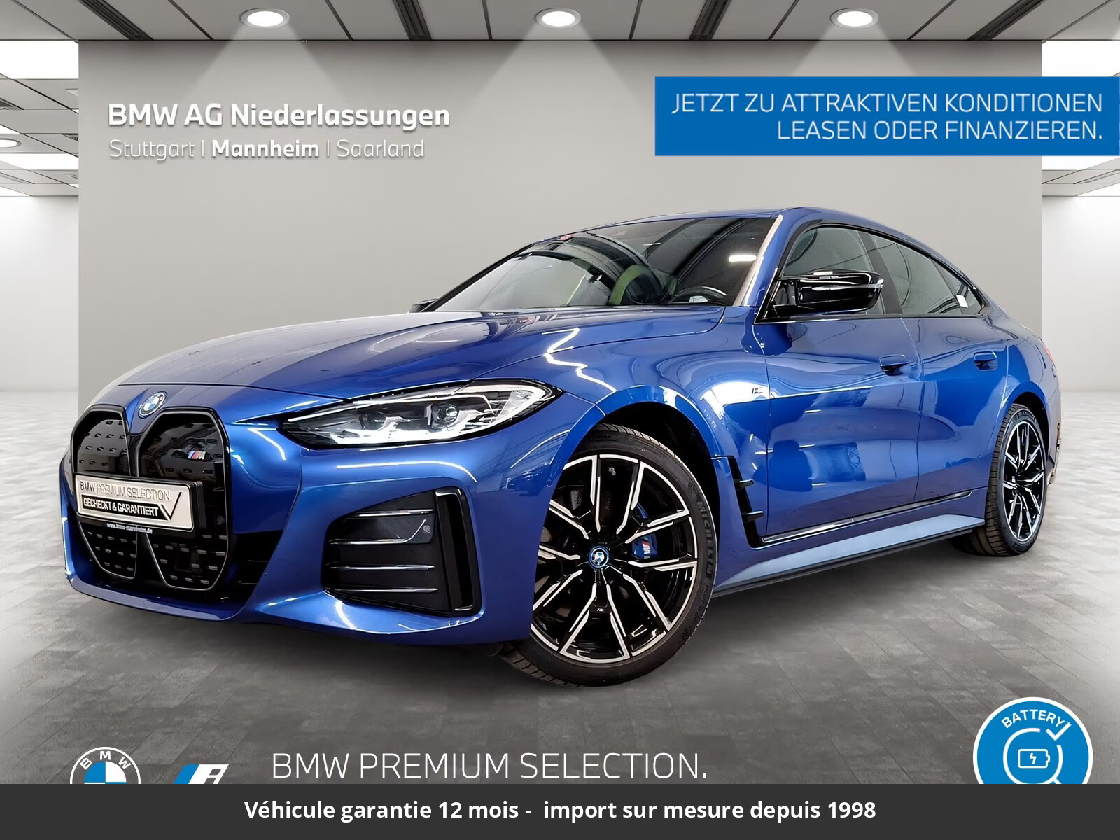 BMW i4 Gran Coupé Navi Kamera HiFi Sitzheizung Disponible Allemagne 2023 43 950 € - neuf Europe