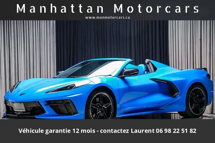 CHEVROLET Corvette C8 3LT Tout compris hors homologation 4500e 2020 128 192 € - occasion Canada