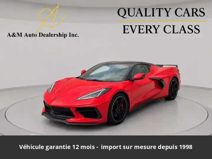 CHEVROLET Corvette C8 3LT Tout compris hors homologation 4500e 2020 105 636 € - occasion Canada