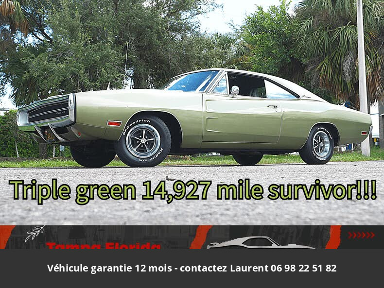 Dodge Charger 1970 Coupe 318 CI V8 230 HP Code F 3 A727 TorqueFlite 8 vitesses Tous compris 72 670 € - occasion USA
