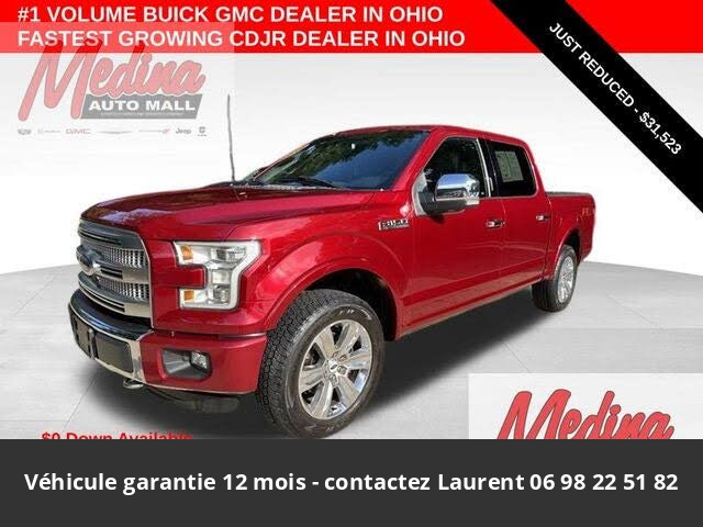 Ford F-150 Lariat Ethanol 5.0L SuperCrew 4x4 Tout compris hors homologation 4500e 2016 54 235 € - occasion USA