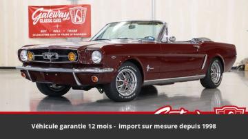 1965 Ford Mustang 1965 Convertible 289 CI V8 225 HP Code A 3 vitesses Tous compris